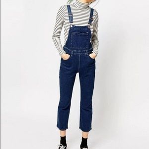Denim Flare Overalls